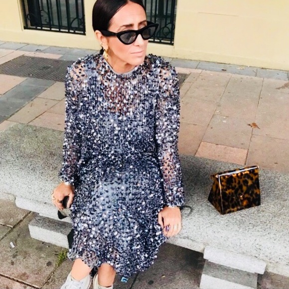 Zara Dresses & Skirts - [ZARA] LIMITED EDITION MESH SEQUIN DRESS